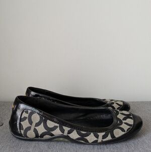 Coach Ballet Flat - signature grey smoke CC size 8